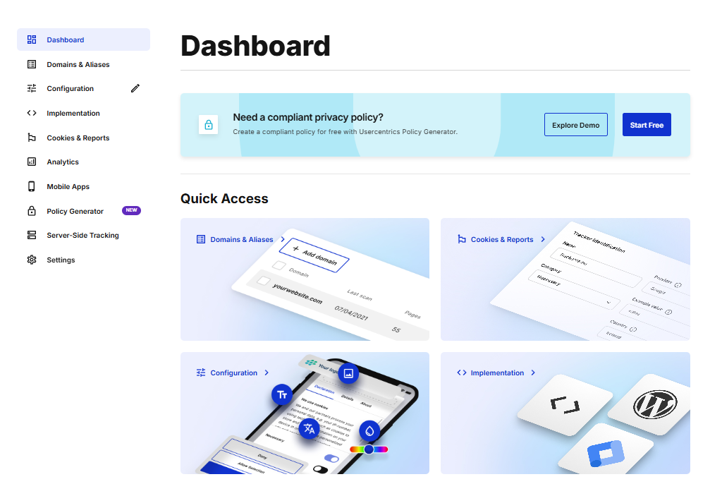 Cookiebot Test 2026 & Erfahrungen – DSGVO-konforme Consent Management Plattform? 5 cookiebot test 2026 dashboard benutzeroberfläche übersicht